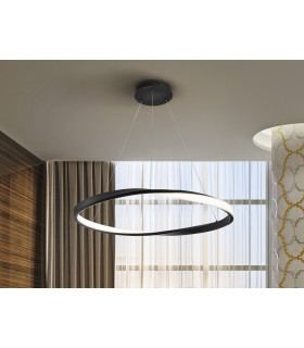Altair Integrated LED Pendant Ceiling Light Matt Black 4000K-1