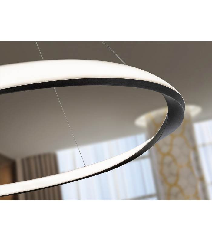 Altair Integrated LED Pendant Ceiling Light Matt Black 4000K-3