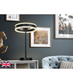 Helia Integrated LED Table Lamp Matt Black 3000K-1