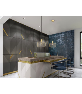 Osiris Wire Frame Pendant Ceiling Light Gold Paint E27-2