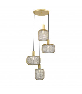 Osiris Cluster Pendant Ceiling Light 4 Light Gold Paint E27-1