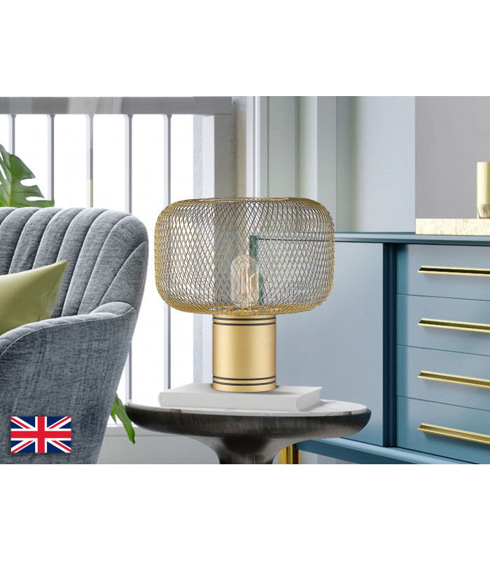 Osiris Globe Table Lamp Gold Paint E27-1