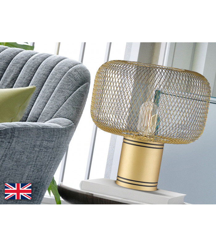 Osiris Globe Table Lamp Gold Paint E27-3