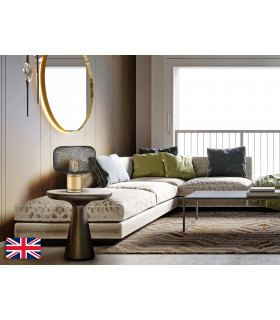 Osiris Globe Table Lamp Matt Black And Gold Paint E27-2