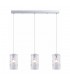 Modern Hanging Pendant Chrome 3 Light  with Matt Shade, E27 - 1