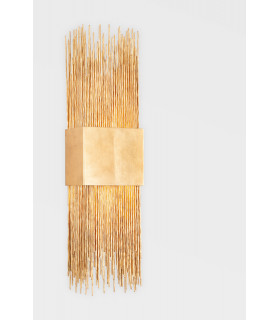 Sabine 2 Light Wall Sconce Vintage Gold Leaf-2