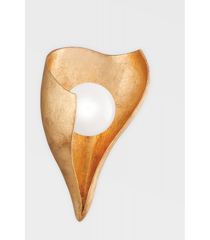 Moonstone 1 Light Wall Sconce Vintage Gold Leaf-2