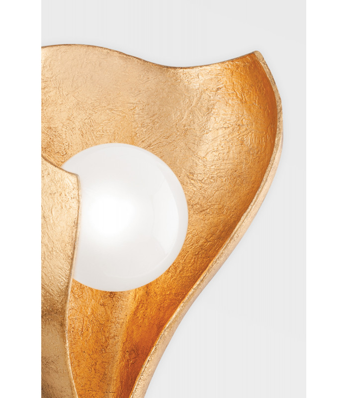 Moonstone 1 Light Wall Sconce Vintage Gold Leaf-3