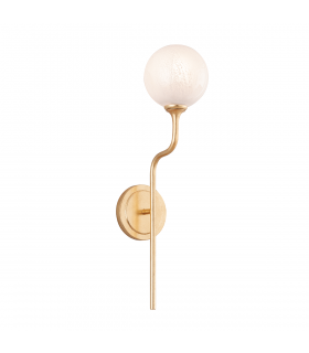 Onyx 1 Light Wall Sconce Vintage Gold Leaf
