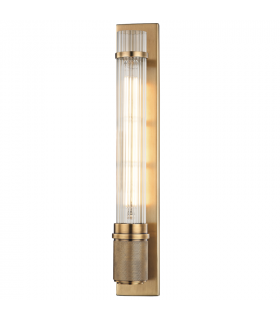Shaw 1 Light Wall Sconce Aged Brass
