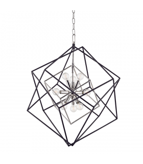 Roundout 9 Light Pendant Polished Nickel-1