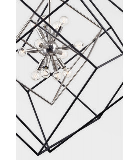 Roundout 9 Light Pendant Polished Nickel-2