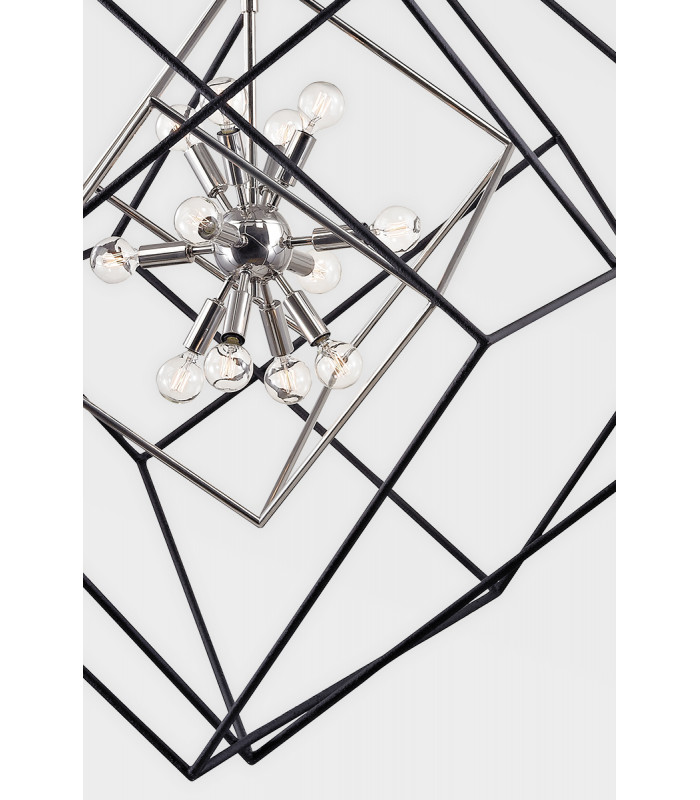 Roundout 9 Light Pendant Polished Nickel-2