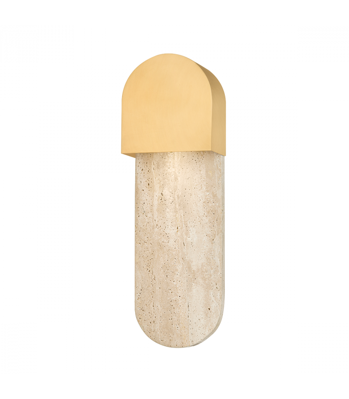 Hobart 1 Light Wall Sconce Aged Brass-1