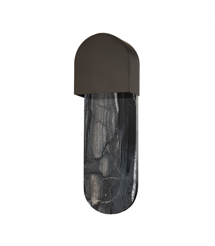 Hobart 1 Light Wall Sconce Black Brass-1