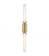 Pylon 2 Light Wall Sconce Aged Brass