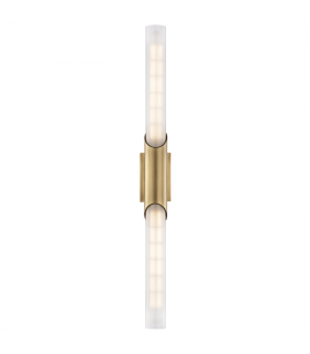 Pylon 2 Light Wall Sconce Aged Brass