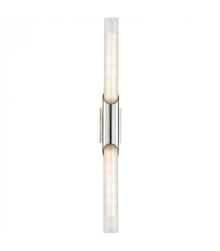 Pylon 2 Light Wall Sconce Polished Nickel