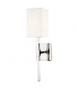 Taunton 1 Light Wall Sconce Polished Nickel with Off White Shade