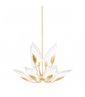 Blossom 10 Light Chandelier Gold Leaf