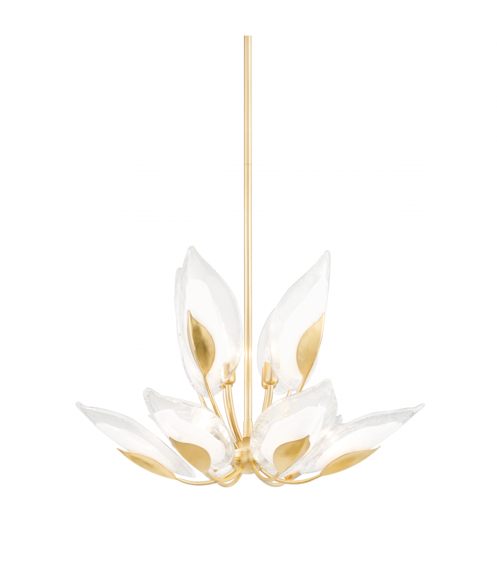 Blossom 10 Light Chandelier Gold Leaf