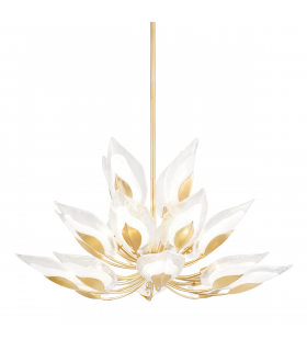 Blossom 20 Light Chandelier Gold Leaf