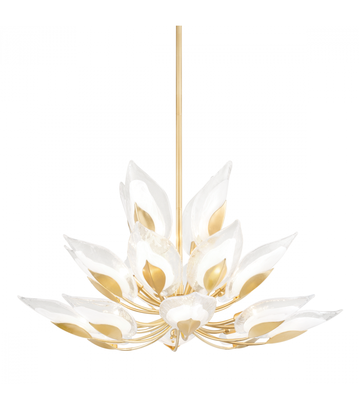 Blossom 20 Light Chandelier Gold Leaf
