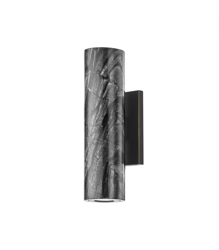 Predock 2 Light Wall Sconce Black Brass-1