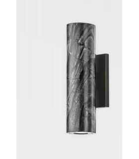 Predock 2 Light Wall Sconce Black Brass-2