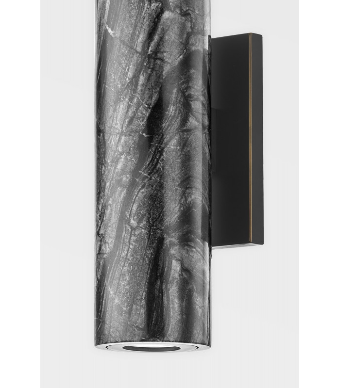 Predock 2 Light Wall Sconce Black Brass-3