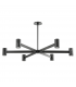 Predock 6 Light Chandelier Black Brass