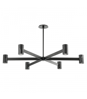 Predock 6 Light Chandelier Black Brass
