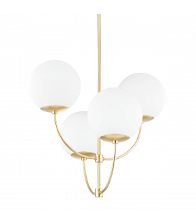 Carrie 4 Light Chandelier Aged Brass