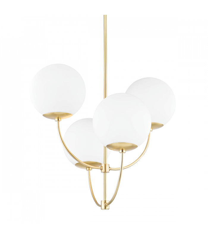 Carrie 4 Light Chandelier Aged Brass