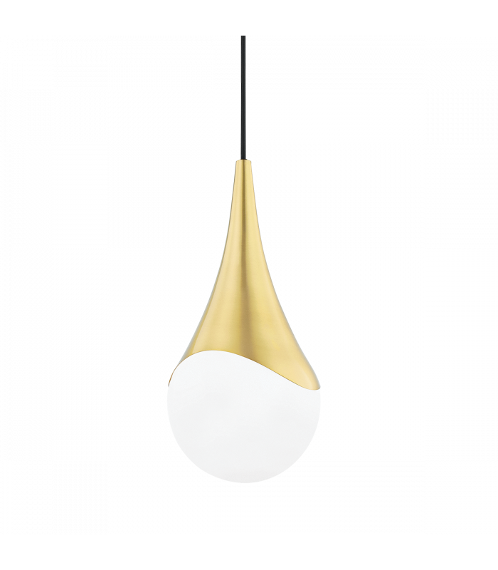 Ariana 1 Light Small Pendant Aged Brass