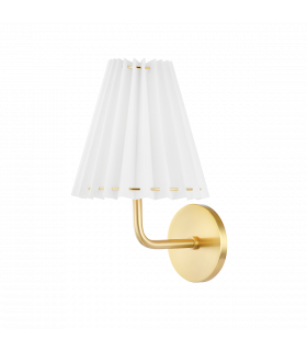 Demi 1 Light Wall Sconce Aged Brass with Shade