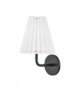 Demi 1 Light Wall Sconce Soft Black with Shade