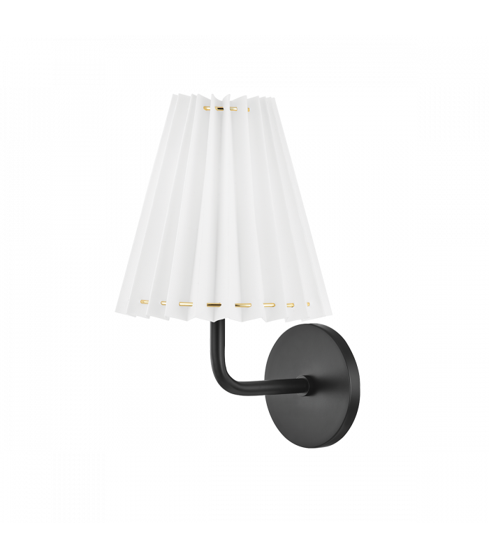 Demi 1 Light Wall Sconce Soft Black with Shade