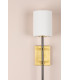 Denise 1 Light Wall Sconce Aged Old Bronze with White Shade-2