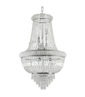 Indoor Ceiling Chandelier Pendant Lamp 24 Lights Chrome, E14
