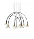 Zander 9 Light Integrated LED Warm White Cluster Drop Ceiling Pendant Matt Black-1