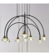 Zander 9 Light Integrated LED Warm White Cluster Drop Ceiling Pendant Matt Black-2