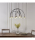 Zander 9 Light Integrated LED Warm White Cluster Drop Ceiling Pendant Matt Black-3