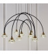 Zander 9 Light Integrated LED Warm White Cluster Drop Ceiling Pendant Matt Black-4