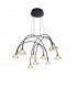 Zander 9 Light Integrated LED Warm White Cluster Drop Ceiling Pendant Matt Black-7