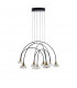 Zander 9 Light Integrated LED Warm White Cluster Drop Ceiling Pendant Matt Black-8