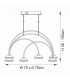 Zander 9 Light Integrated LED Warm White Cluster Drop Ceiling Pendant Matt Black-9