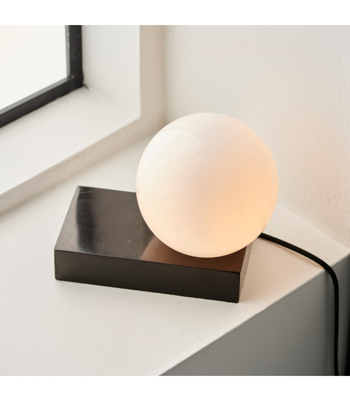 Zeus Globe Table Lamp Black Marble-3