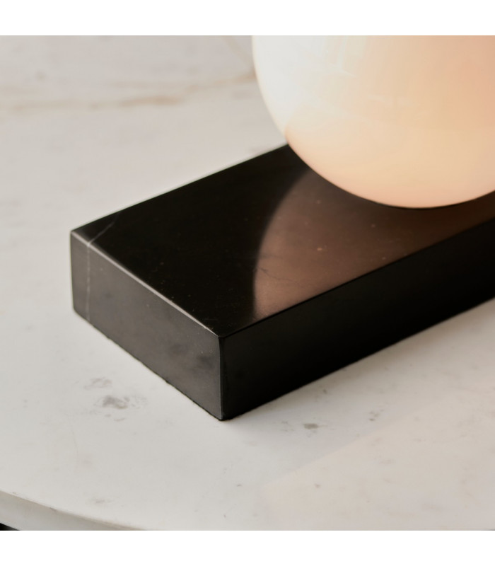 Zeus Globe Table Lamp Black Marble-4