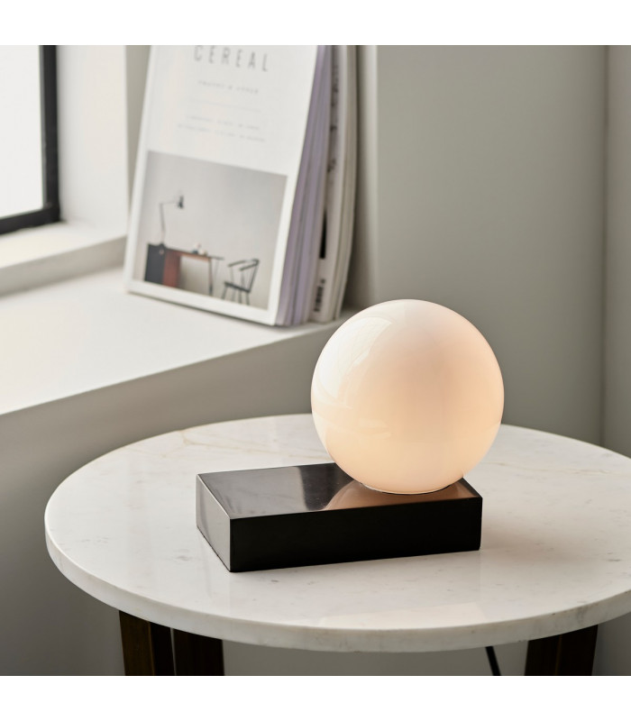 Zeus Globe Table Lamp Black Marble-5